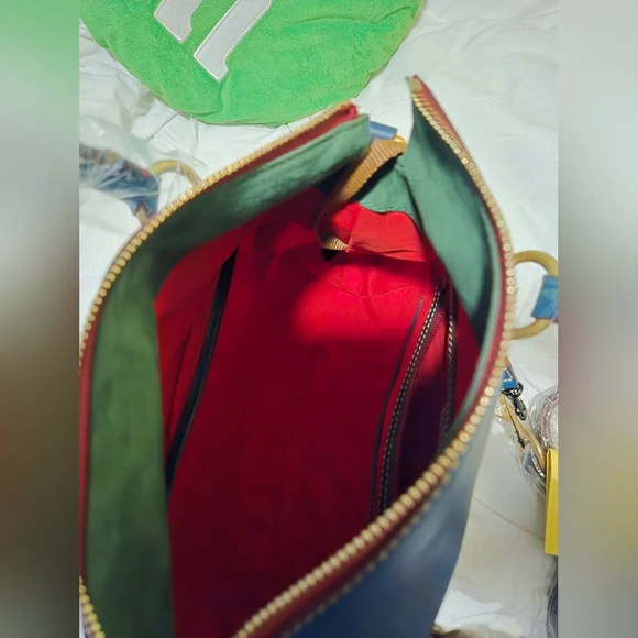 Dooney & Bourke Denim Florentine  Leather Satchel - Small NWT - Picture 6 of 6